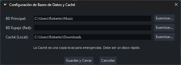 Rutas de Bases de Datos